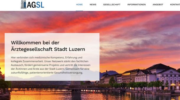 Neue Website der Ärztegesellschaft Stadt Luzern